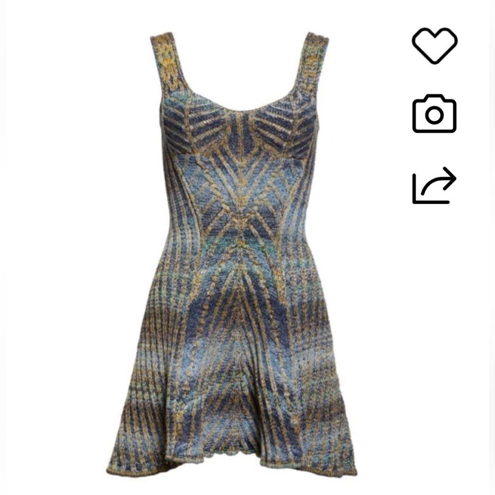 New PAOLINA RUSSO Warrior Fit & Flare Mini Sweater Dress Size Medium